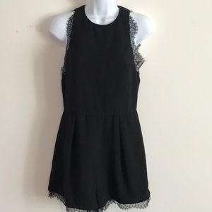 Topshop lace trim romper